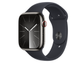 Apple Watch Series 9 GPS + Cellular, 45 mm Boîtier en acier inoxydable, Graphite