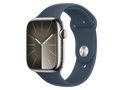Apple Watch Series 9 GPS + Cellular, 45 mm Boîtier en acier inoxydable, Argent