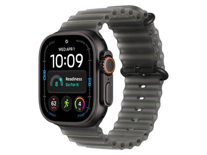 Apple Watch Ultra 4 GPS + Cellular, 49 mm Titangehäuse Schwarz, individuelles Armband kaufen
