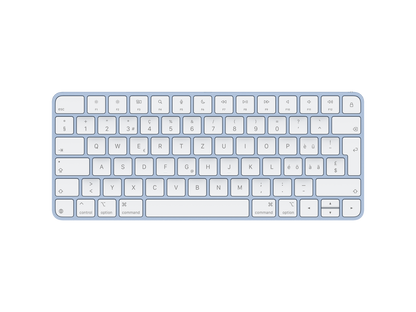Gebraucht - Apple Magic Keyboard ohne Ziffernblock Blau kaufen