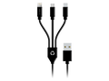 Le Cord cavo 3in1 Nero